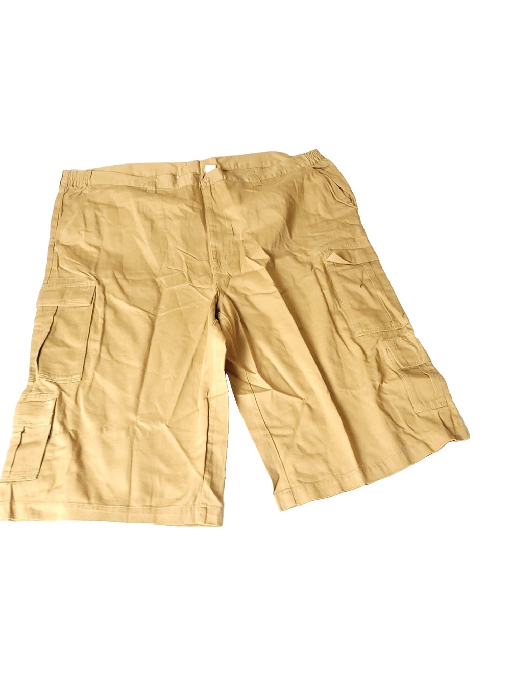 KingSize Cargo Shorts Mens 50 Big Tall Beige Khaki Chino Elastic Hiking Outdoor